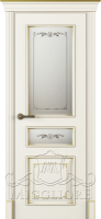 Крашеная дверь эмаль FLEURANS PALE ROYAL ML054 V-S-2 AVORIO PATINATO ORO