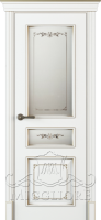 Крашеная дверь эмаль FLEURANS PALE ROYAL ML054 V-S-2 BIANCO PATINATO ORO