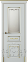 Крашеная дверь эмаль FLEURANS PALE ROYAL ML054 V-S GRIGIO PATINATO ORO