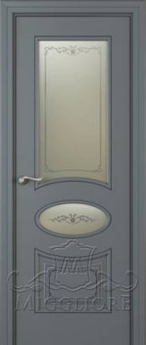 Дверь со стеклом FLEURANS MONE MLCH061 V-2-F RAL 7011