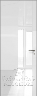 Дверь в квартиру GLOSS 10 G Глянец, BIANCO, алюминиевый  короб