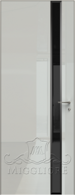 Крашеная дверь эмаль GLOSS 21-F V Глянец, GRIGIO 7035, алюминиевый  короб