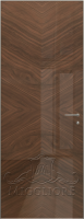 Дверь в квартиру GLOSS 34-03 G Глянец, шпон американского ореха нетонированный, алюминиевый  короб