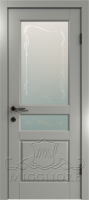 Дверь со стеклом LEGNO DGL V-2.1.0 GRIGIO SETA