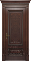 Дверь в квартиру MONTE NAPOLEONE 106 G без декора Американский орех тонированный филенка-корень ясеня PATINATO