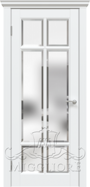 Дверь со стеклом NAPOLI R 13 V-FACET SILK ICE