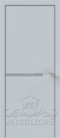 Деревянные двери QUADRO 10.24 V-лакобель серый алюминиевая кромка LIGHT GREY