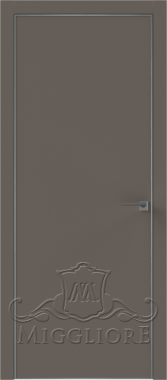 Деревянные двери QUADRO 9.01 G алюминиевая кромка графит SOFT SMOKI