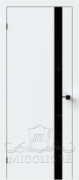 Дверь со стеклом QUADRO 9.05 V-лакобель черный SILK ICE