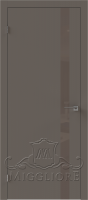 Дверь со стеклом QUADRO 9.05 V-лакобель коричневый SOFT SMOKI