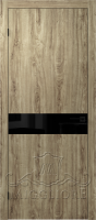 Дверь со стеклом QUADRO 9.10 V-лакобель черный DUB MELFORD