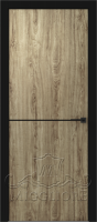 Деревянные двери QUADRO 9.11 G чёрный алюминиевый молдинг+чёрная алюминиевая кромка DUB MELFORD +ANTRACIT