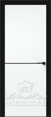 Деревянные двери QUADRO 9.11 G чёрный алюминиевый молдинг+чёрная алюминиевая кромка SILK ICE +ANTRACIT