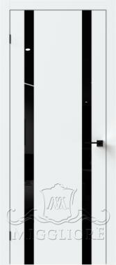 Деревянные двери QUADRO 9.15 V-лакобель черный SILK ICE
