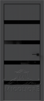 QUADRO 9.16 алюминиевая кромка черная V-лакобель черный GRAFITE NUBUK