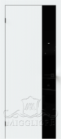 Дверь со стеклом QUADRO 9.20 V-лакобель черный SILK ICE