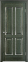Белорусская дверь Модель ОЛ 15 ДГ Зеленый патина Серебро