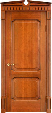 Белорусская дверь Модель ОЛ 7_2 ДГ Медовый с патиной Орех