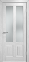 Дверь со стеклом Мадера Винтаж 15Ш Браш ДО-Матовое Белая эмаль