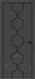 QUADRO 10.27 G чёрный алюминиевый молдинг+чёрная алюминиевая кромка GRAFITE NUBUK