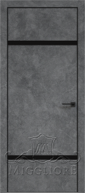 QUADRO 9.03 G чёрный ���люминиевый декор+чёрная алюминиевая кромка LOFT GRAFITE