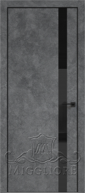 QUADRO 9.05 алюминиевая кромка черная V-лакобель ч���рный LOFT GRAFITE