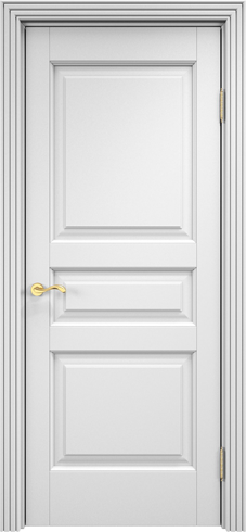 Арсенал Двери Модель ОЛ 5 ДГ Фрезерованный наличник Белая эмаль