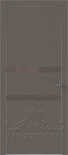 QUADRO 9.08 алюминиевая кромка Графит V-лакобель коричневый SOFT SMOKI