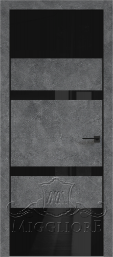 QUADRO 9.14 алюминиевая кромка черная V-лакобель черный LOFT GRAFITE