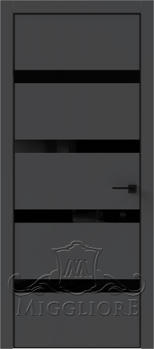 QUADRO 9.16 алюминиевая кромка черная V-лакобель черный GRAFITE NUBUK