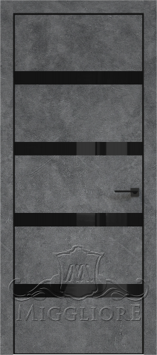 QUADRO 9.16 алюминиевая кромка черная V-лакобель черный LOFT GRAFITE