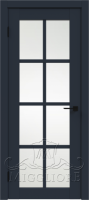 Дверь со стеклом DAKOTA 6 V TEMNO-SINIY SOFT