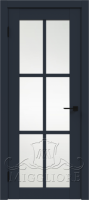 Дверь со стеклом DAKOTA 8 V TEMNO-SINIY SOFT