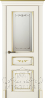 Крашеная дверь эмаль FLEURANS PALE ROYAL ML054 V-S AVORIO PATINATO ORO