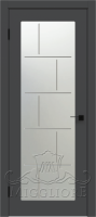 Дверь со стеклом FLORIAN 1 V-4 GRAFITE NUBUK