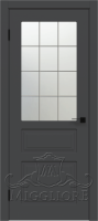 Дверь со стеклом FLORIAN 3 V-2 GRAFITE NUBUK
