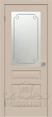 Дверь со стеклом FLORIAN 7 V-11 CACAO NUBUK