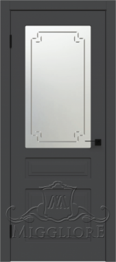 Дверь со стеклом FLORIAN 7 V-11 GRAFITE NUBUK