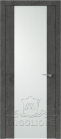 Дверь со стеклом LINEA RETTA MRD012 V Бетон графит