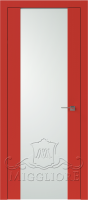 Дверь со стеклом LINEA RETTA MRD012 V Красная азалия