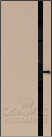 Деревянные двери LINEA RETTA MRDA083 V с алюминиевой черной кромкой Хаки
