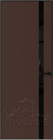 Деревянные двери LINEA RETTA MRDA083 V с алюминиевой черной кромкой Коричневый