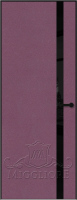 Деревянные двери LINEA RETTA MRDA083 V с алюминиевой черной кромкой Пурпурная роза