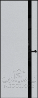 Деревянные двери LINEA RETTA MRDA083 V с алюминиевой черной кромкой Серебро