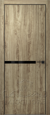Деревянные двери QUADRO 10.24 V-лакобель черный алюминиевая кромка черная DUB MELFORD