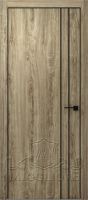 Деревянные двери QUADRO 10.26 G чёрный алюминиевый молдинг+чёрная алюминиевая кромка DUB MELFORD