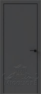 Деревянные двери QUADRO 9.01 G чёрная алюминиевая кромка GRAFITE NUBUK