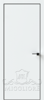 Деревянные двери QUADRO 9.01 G чёрная алюминиевая кромка SILK ICE