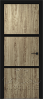 Деревянные двери QUADRO 9.02 G чёрный алюминиевый декор+чёрная алюминиевая кромка DUB MELFORD +ANTRACIT