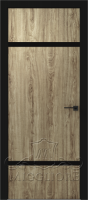 Деревянные двери QUADRO 9.03 G чёрный алюминиевый декор+чёрная алюминиевая кромка DUB MELFORD +ANTRACIT
